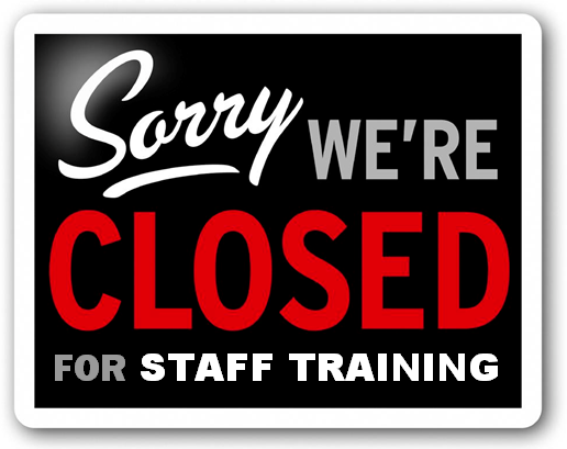 Staff Training - Office Closed all day